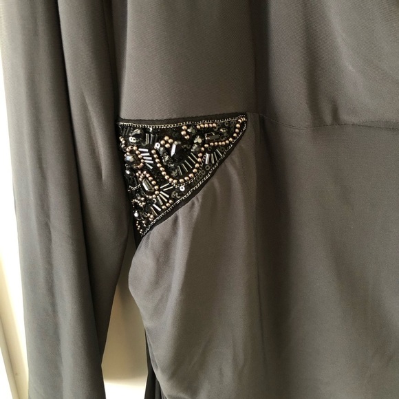 Lauren Ralph Lauren Sage Green Embellished Dress 16W - Picture 9 of 12
